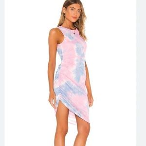 Lovers + Friends Eva Midi Dress in Tie Dye Print
